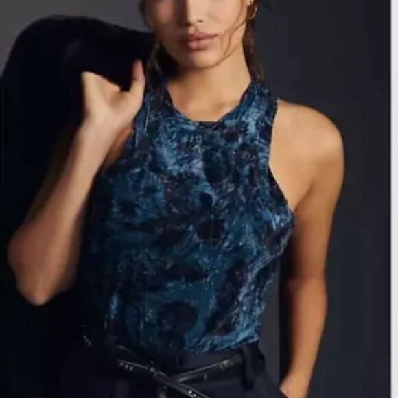 Anthropologie Tops - Anthropologie Pilcro Top Velveteen Racerback Tank